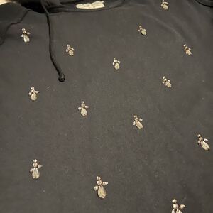 Evy’s Tree Wallis Black Hoodie with Embellishments